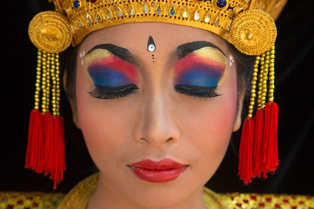 Indonesia-Bali Close-up face of Balinese dancer (MR) art print by Jaynes Gallery for $57.95 CAD